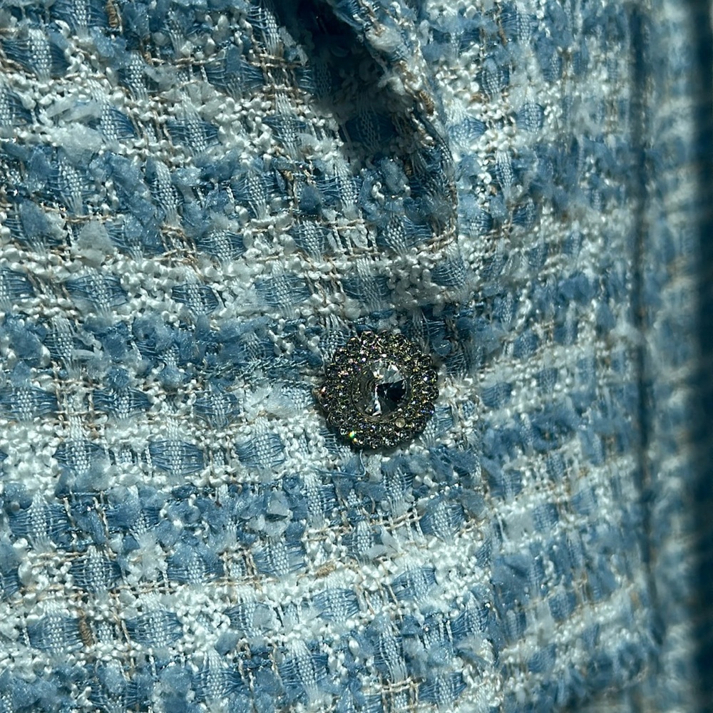 Tweed Blazer - Blue - Picture 7 of 9